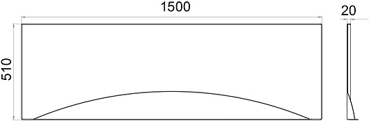 1ACReal Фронтальный экран для ванны Gamma/Стандарт/Нерея/Ультра/Рига/Европа 150 – фотография-2